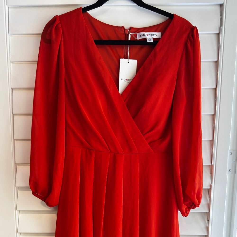Ever Pretty Elegant Asymmetrical Scarlet Dress